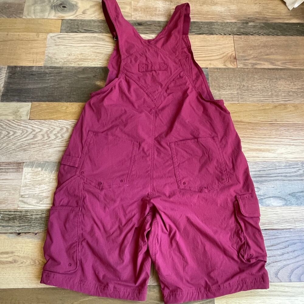 Duluth Trading Womens S Utility Bib Overall Shorts Ripstop Burgundy - Picture 3 of 7